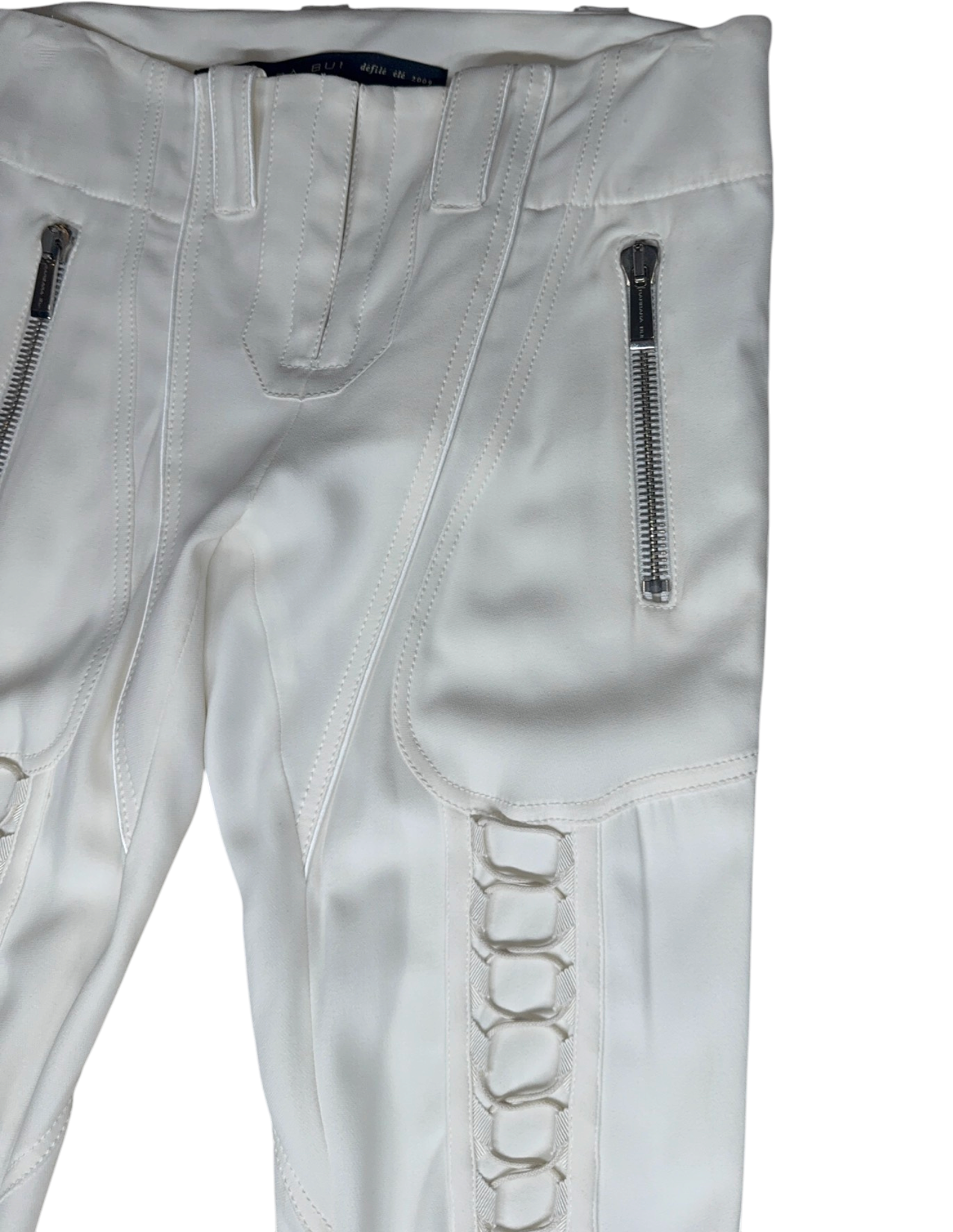 Barbara Bui Off-White Viscose Pants — FR 38