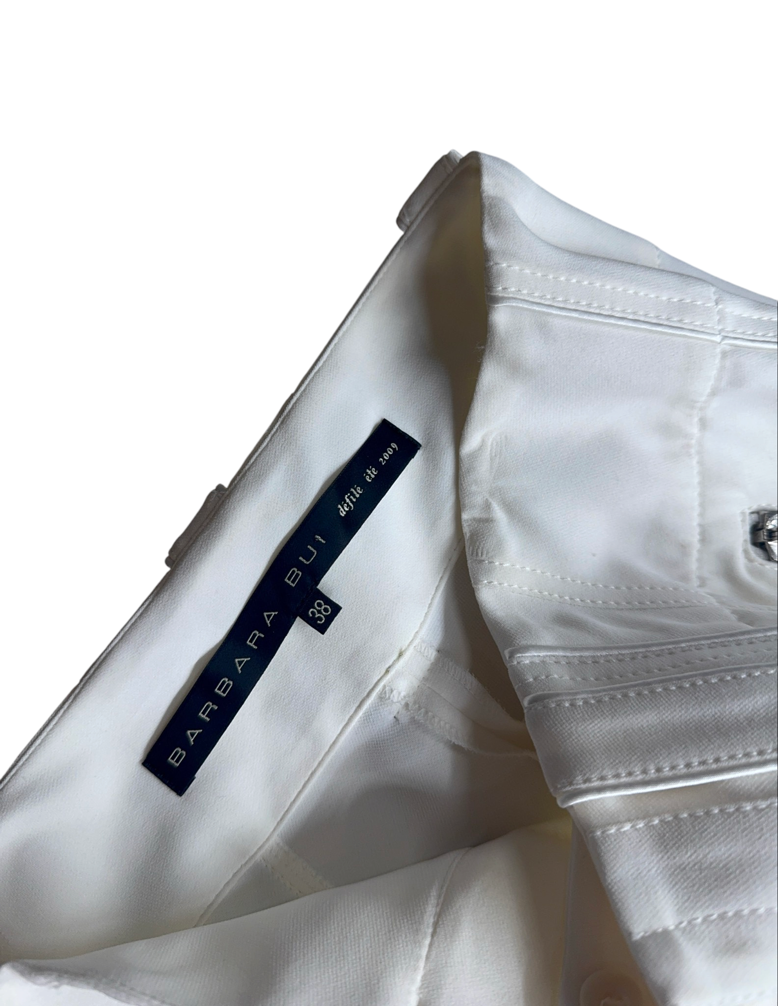 Barbara Bui Off-White Viscose Pants — FR 38