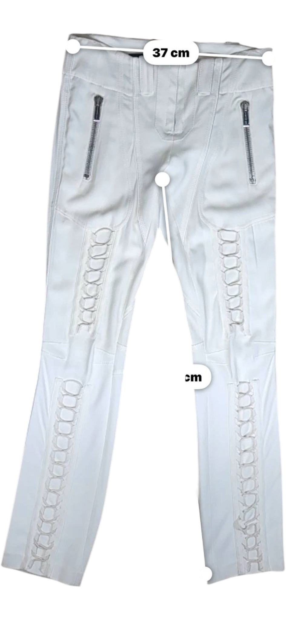 Barbara Bui Off-White Viscose Pants — FR 38