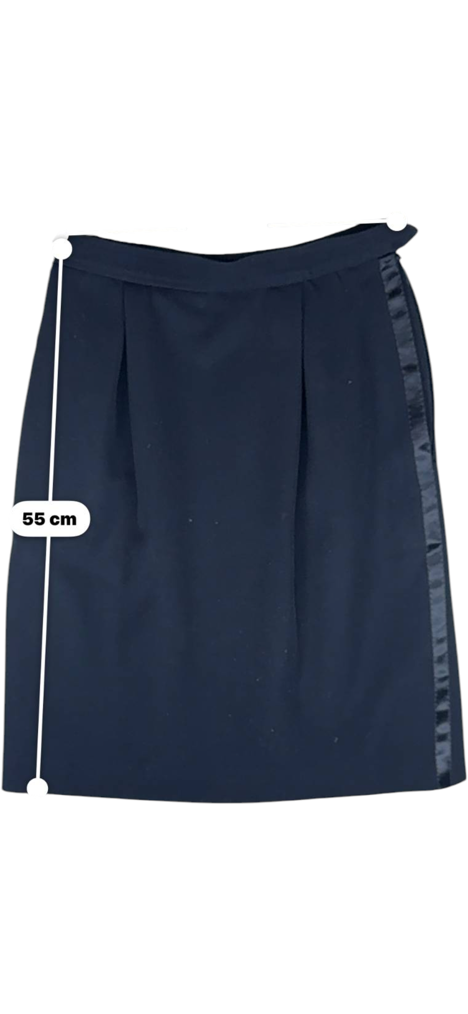 Yves Saint Laurent Navy Skirt — FR 38