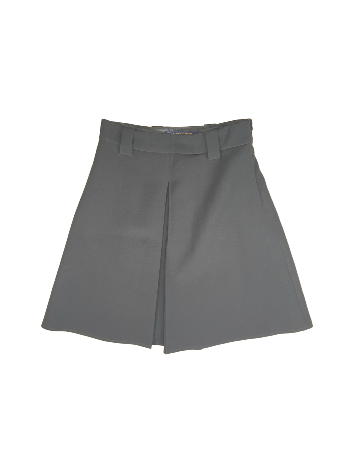 Louis Vuitton Navy Pleated Skirt — 36