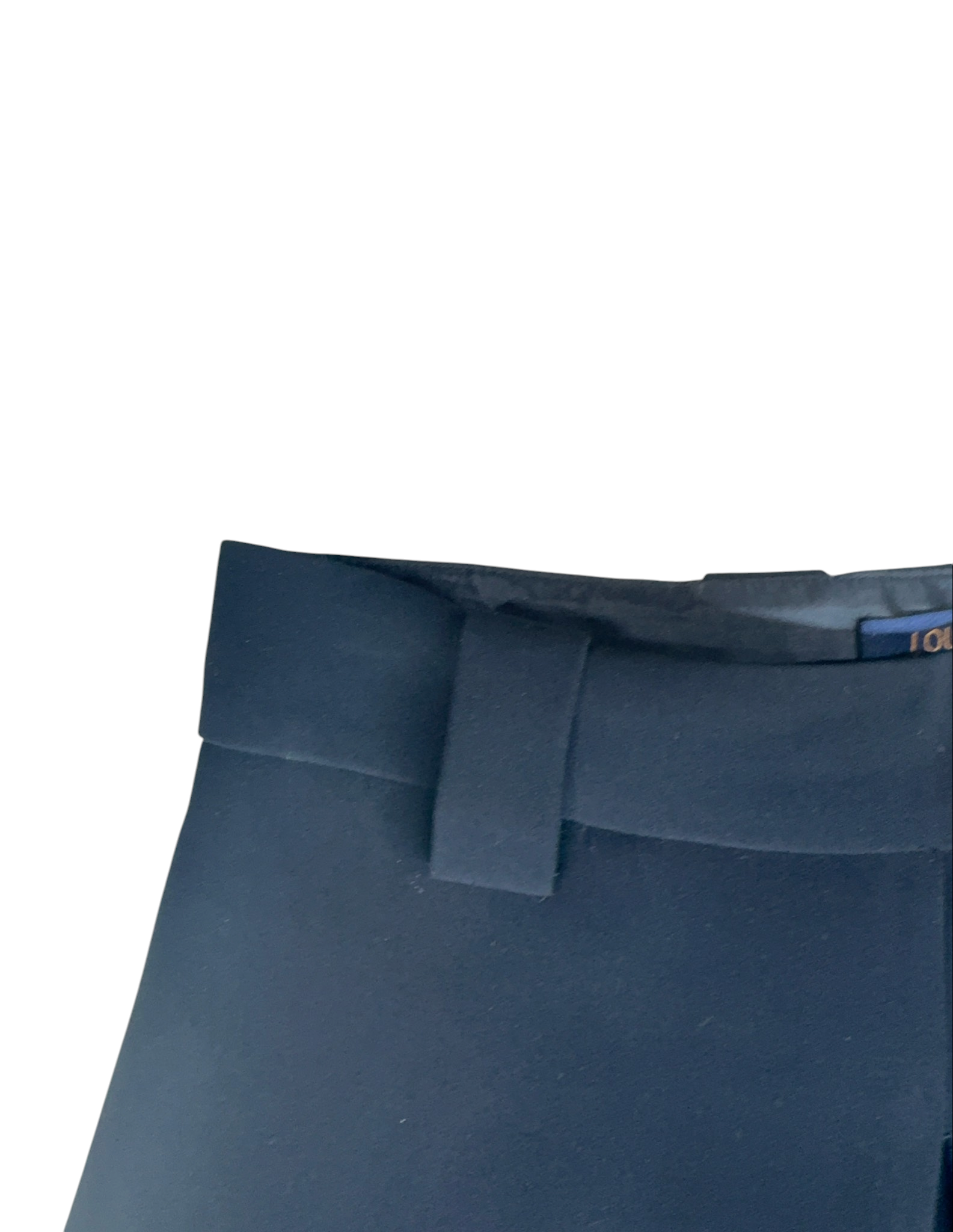 Louis Vuitton Navy Pleated Skirt — 36