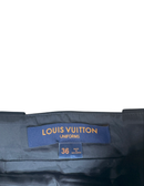 Louis Vuitton Navy Pleated Skirt — 36