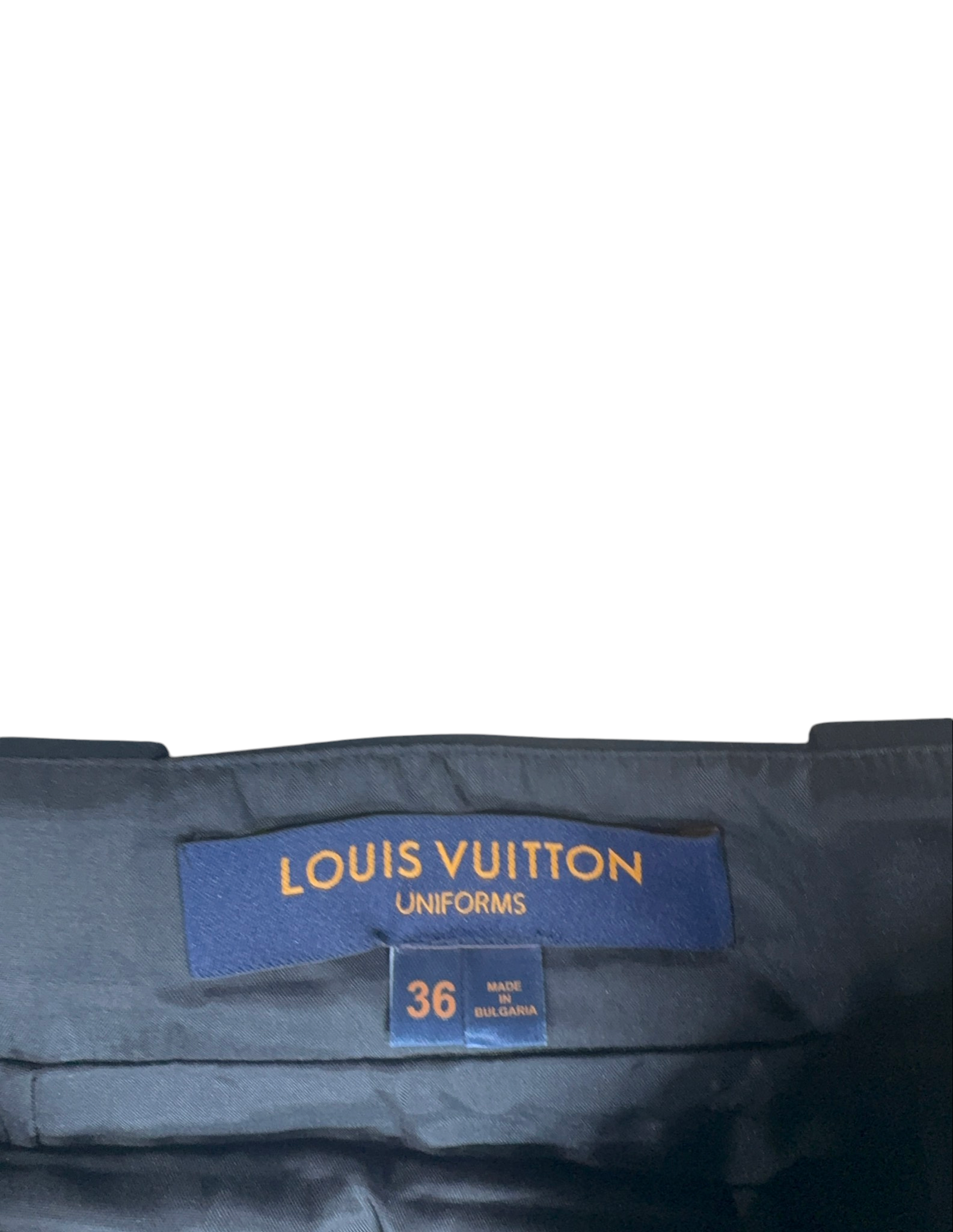 Louis Vuitton Navy Pleated Skirt — 36