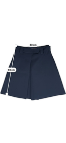 Louis Vuitton Navy Pleated Skirt — 36