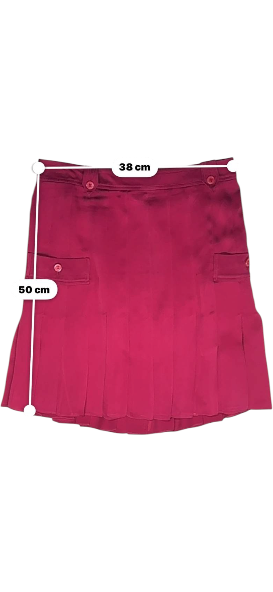 Yves Saint Laurent Magenta Pleated Skirt — M