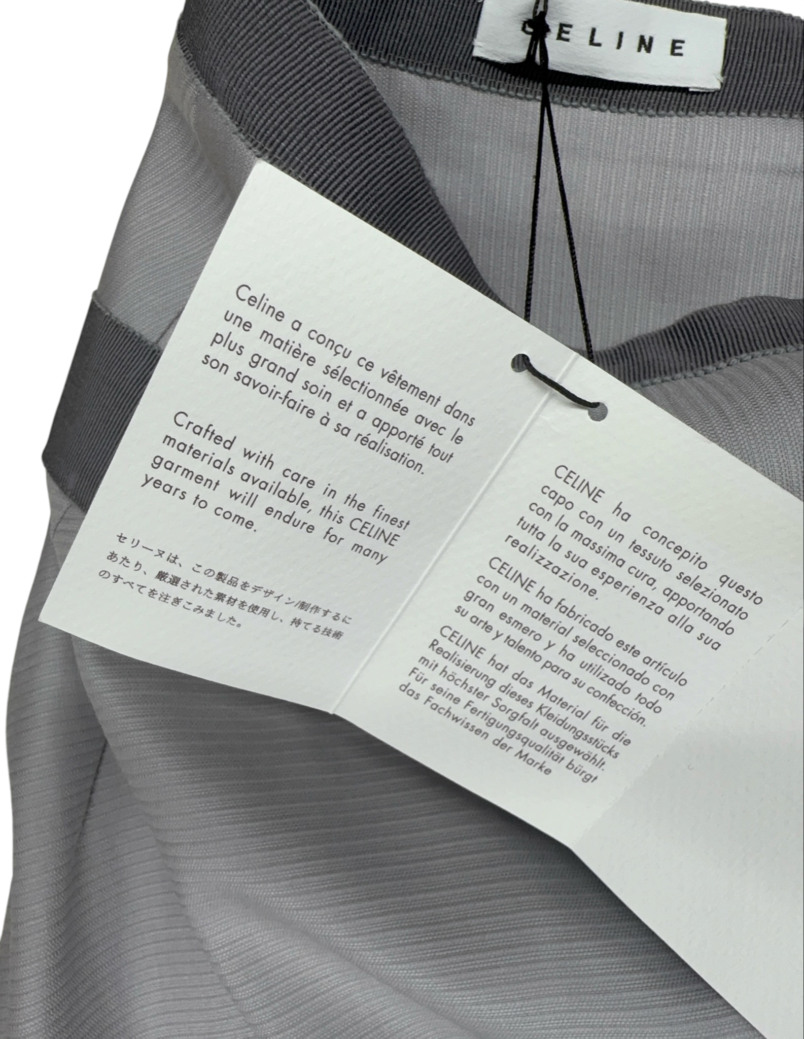 Celine Grey Draped Skirt — XS