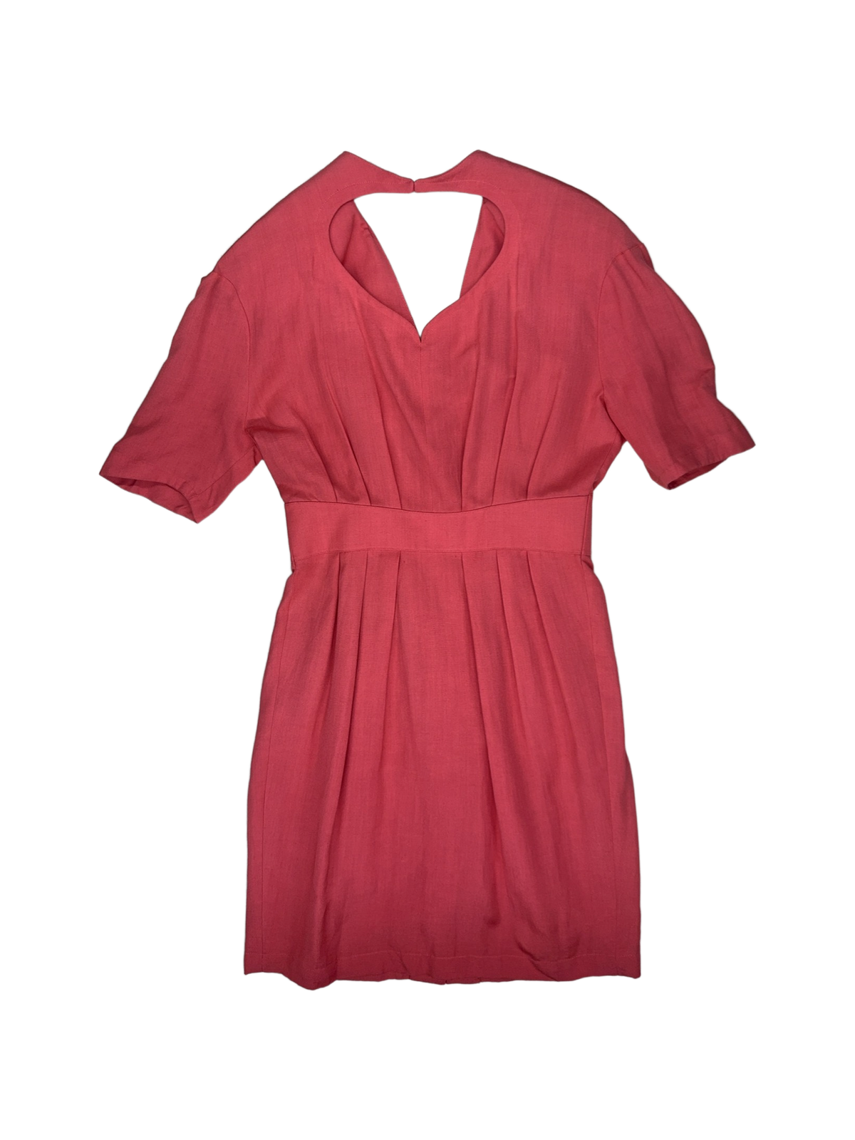 Thierry Mugler Coral Viscose Dress — FR 38