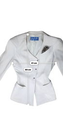 Thierry Mugler Off-White Skirt Suit — FR 36