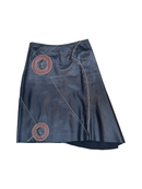 Kenzo Navy Leather Skirt — FR 38