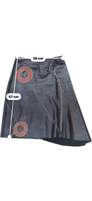 Kenzo Navy Leather Skirt — FR 38