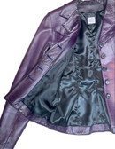 Hervé Léger Aubergine Lambskin Blazer — S