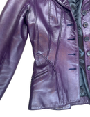Hervé Léger Aubergine Lambskin Blazer — S