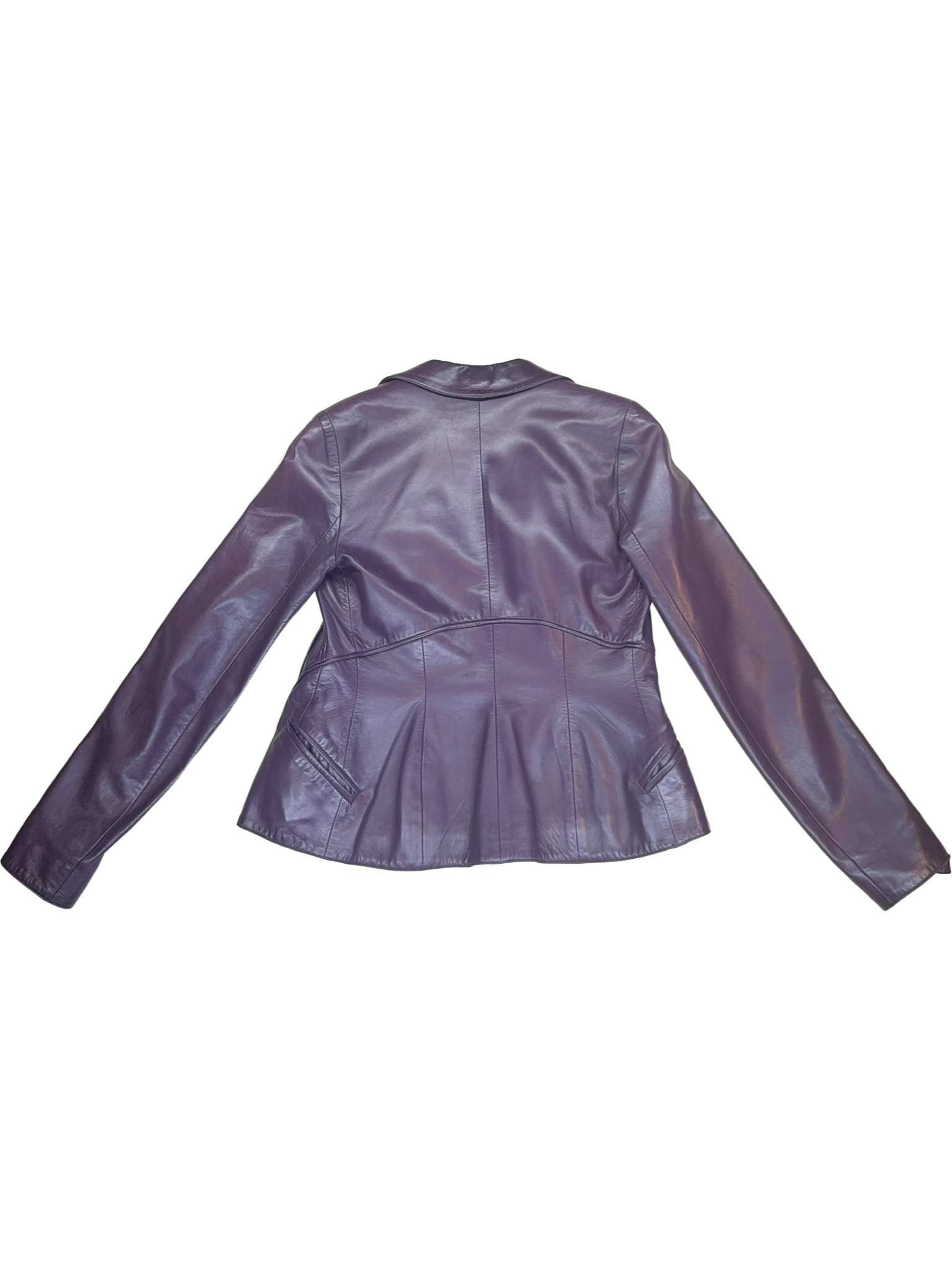 Hervé Léger Aubergine Lambskin Blazer — S