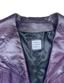 Hervé Léger Aubergine Lambskin Blazer — S