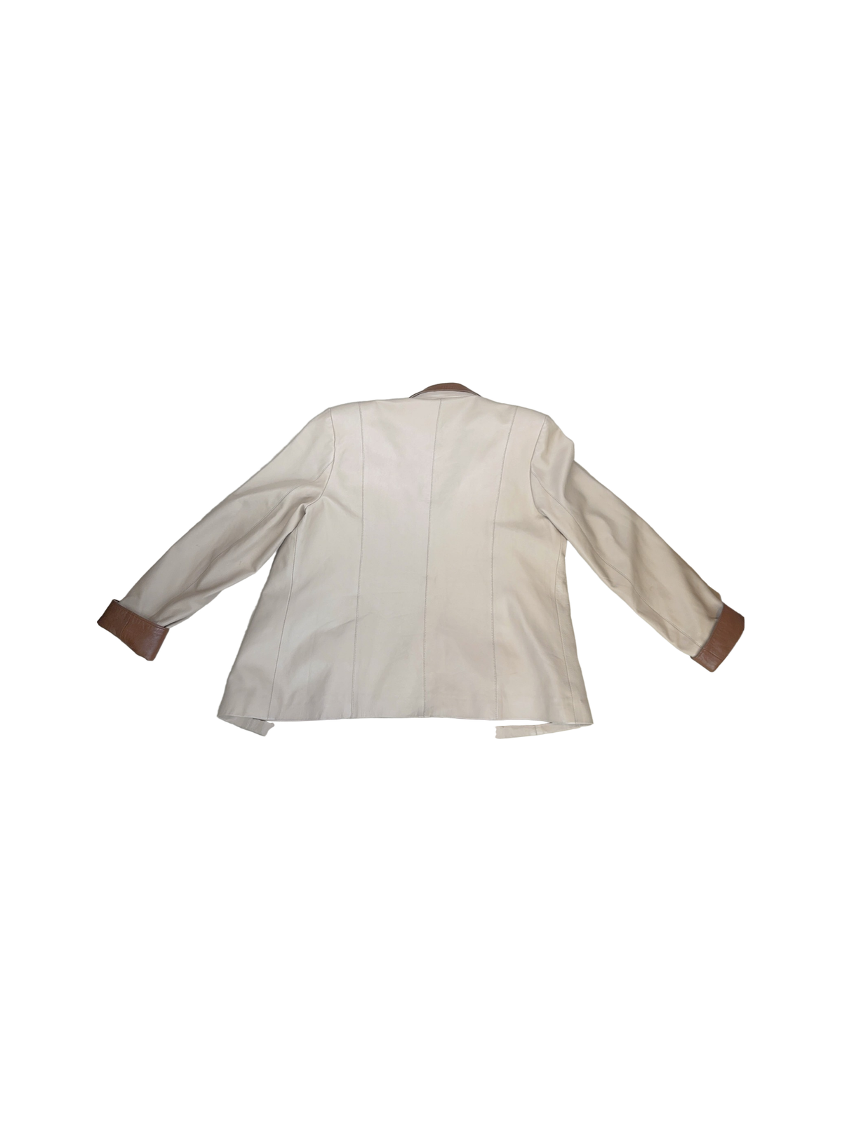 Imper Piel Off-White Leather Jacket — Size 44