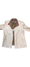 Imper Piel Off-White Leather Jacket — Size 44