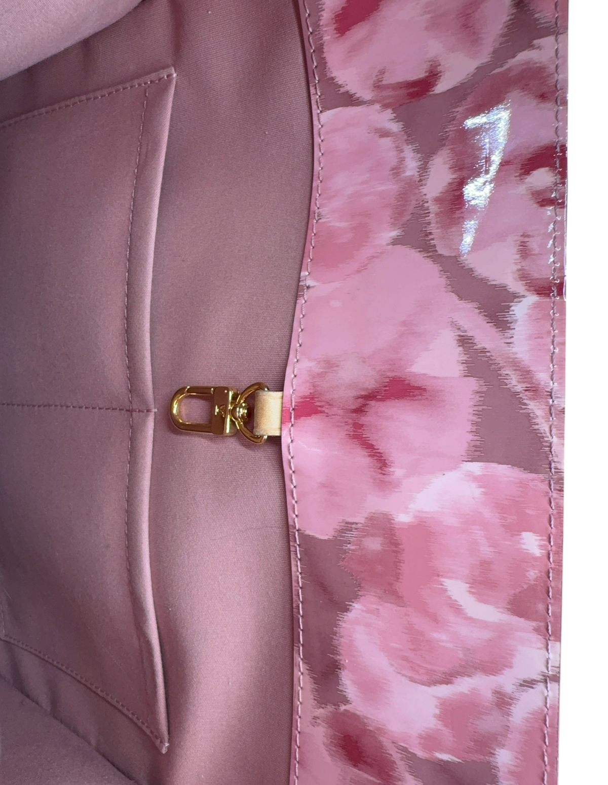Louis Vuitton Pink Patent Leather Tote Bag