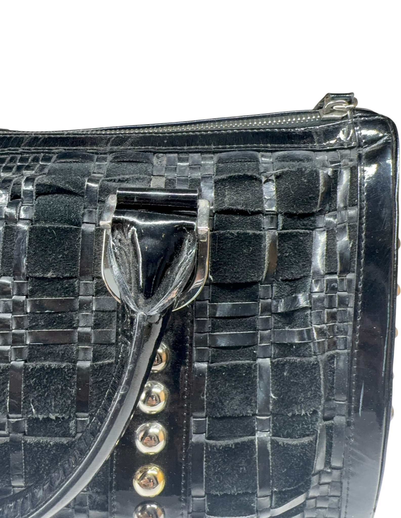 Versace Black Satchel Handbag