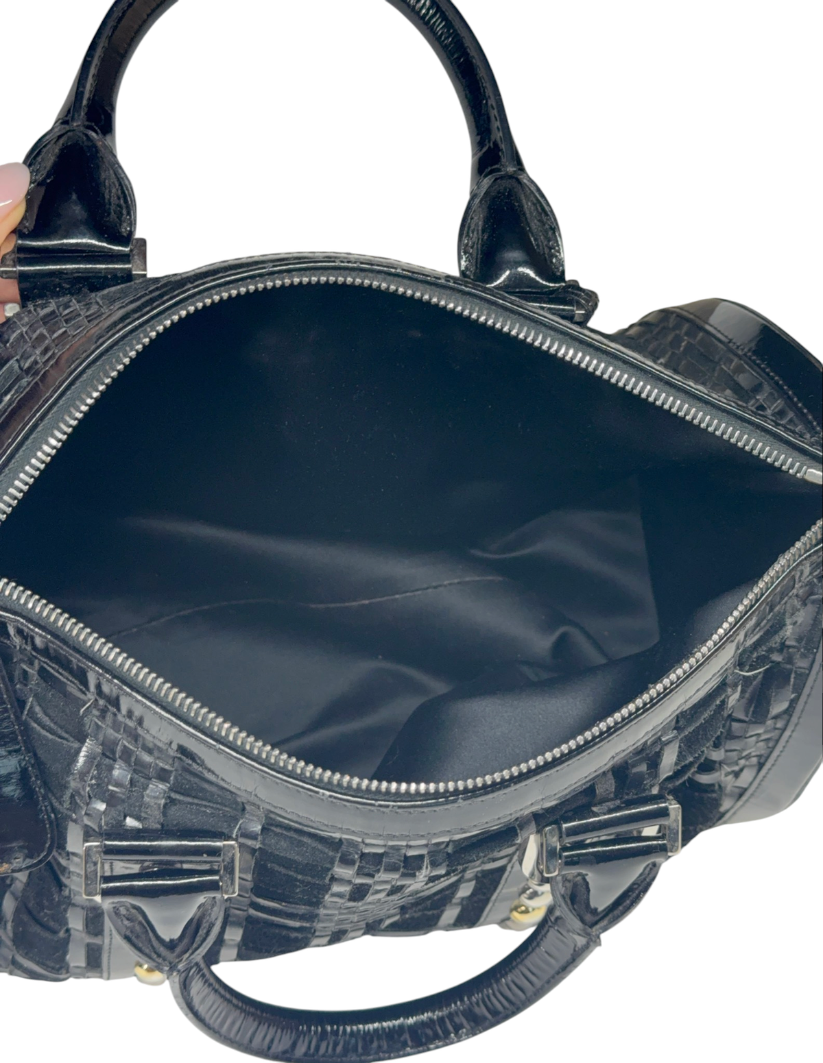 Versace Black Satchel Handbag