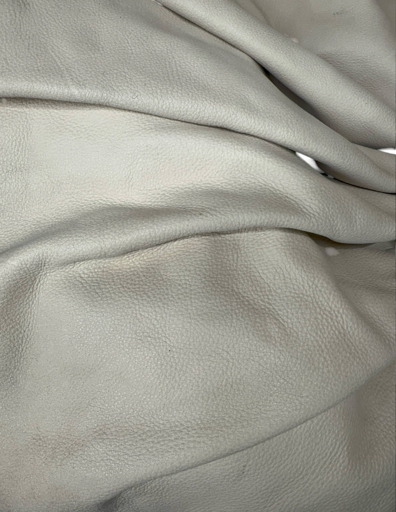 Lanvin Off-White Pebbled Leather Hobo Bag