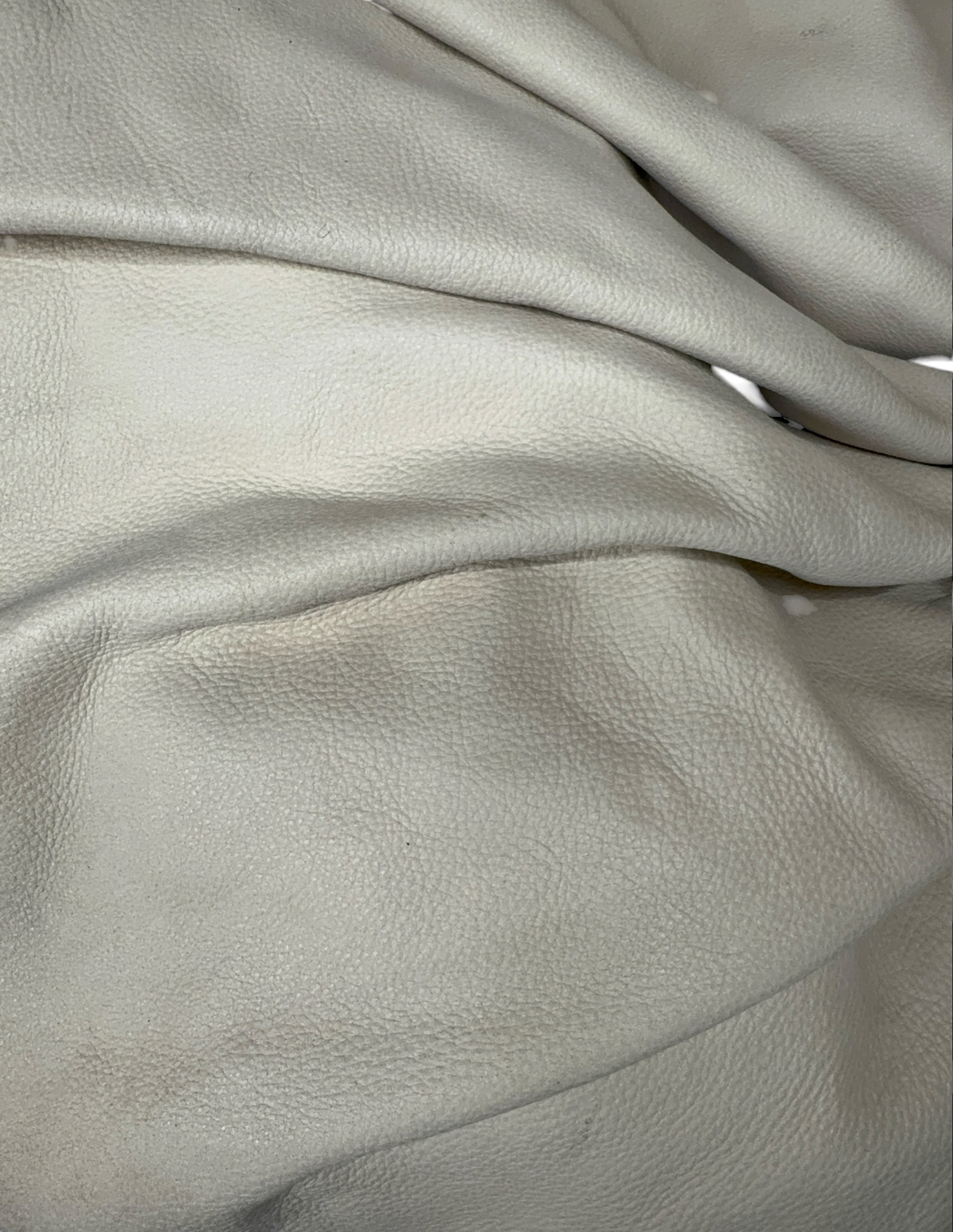 Lanvin Off-White Pebbled Leather Hobo Bag