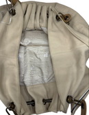 Lanvin Off-White Pebbled Leather Hobo Bag