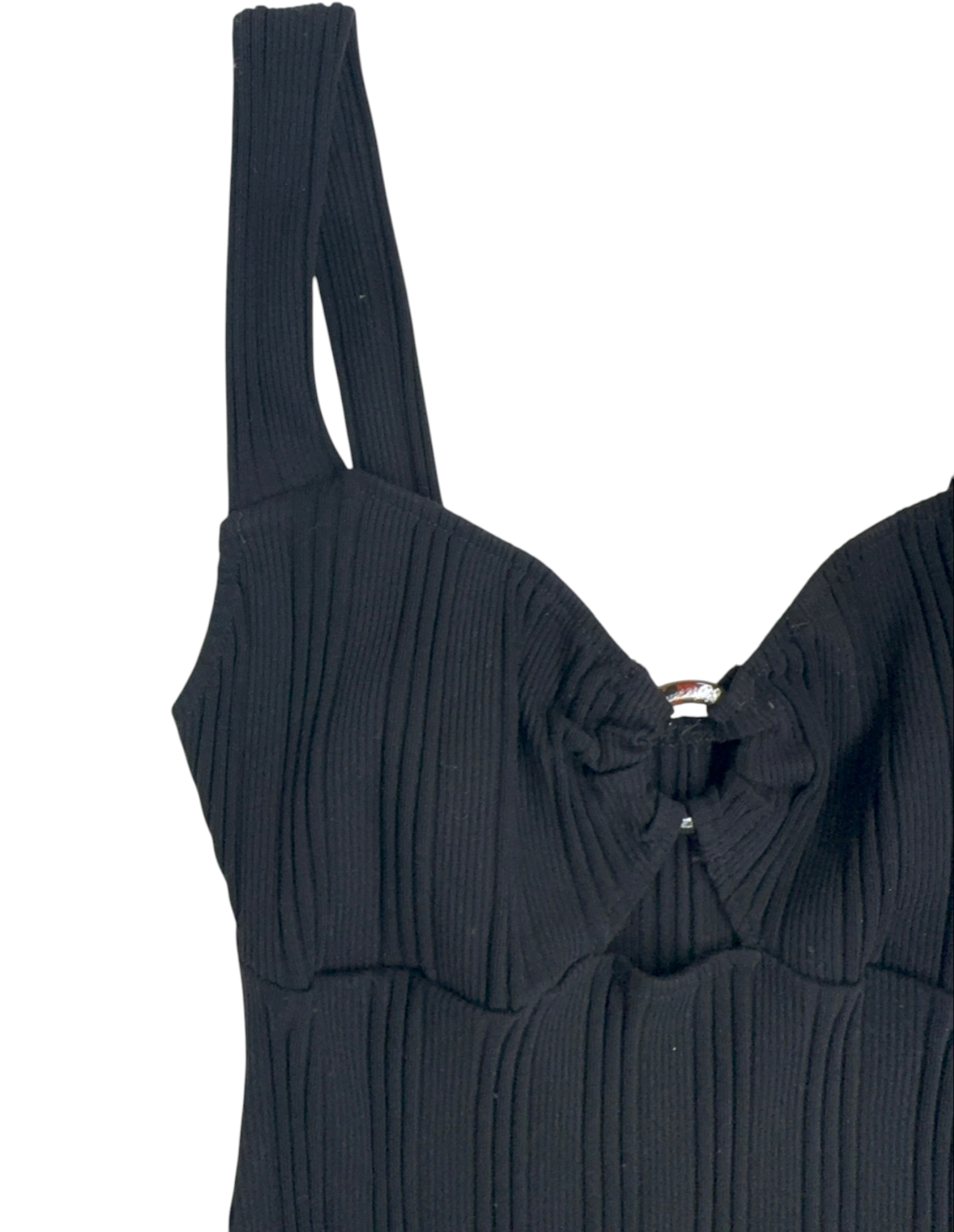 Ysé Black Cotton Bodysuit — FR 34