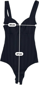 Ysé Black Cotton Bodysuit — FR 34