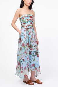 Zapa Floral Strapless Dress