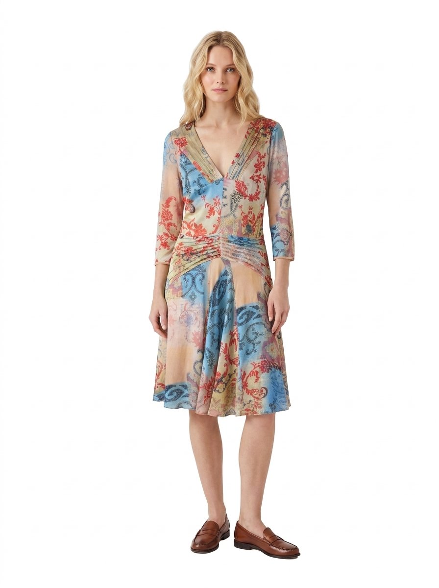 John Galliano Multicolor Dress