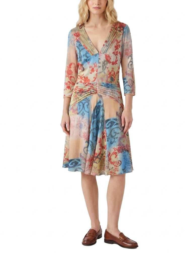 Galliano Print Dress