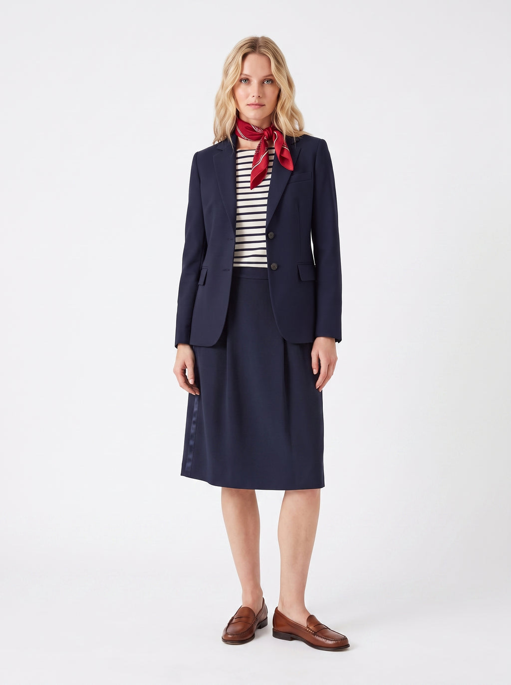 Yves Saint Laurent Navy Skirt — FR 38