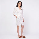 Thierry Mugler Off-White Skirt Suit — FR 36