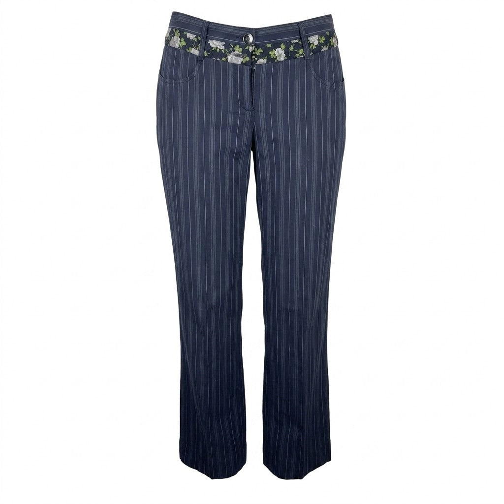 Dolce & Gabbana Charcoal Grey Pinstripe Trousers — M