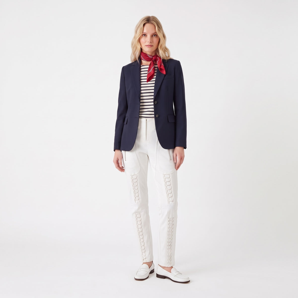 Barbara Bui Off-White Viscose Pants — FR 38