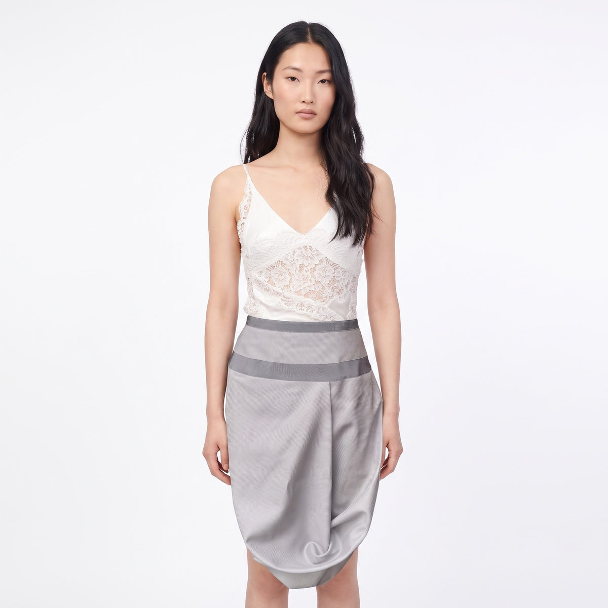 Celine Grey Draped Skirt — XS