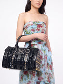 Versace Black Satchel Handbag