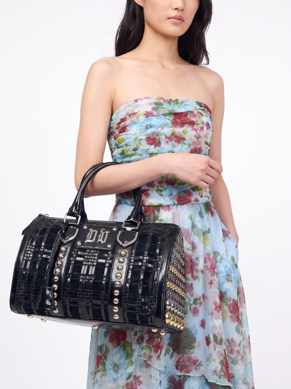 Versace Black Satchel Handbag