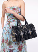 Versace Black Satchel Handbag