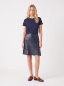 Kenzo Navy Leather Skirt — FR 38