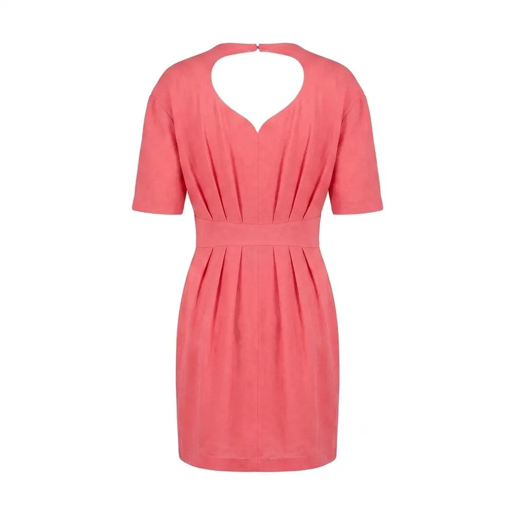 Thierry Mugler Coral Viscose Dress — FR 38
