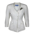 Thierry Mugler Off-White Skirt Suit — FR 36