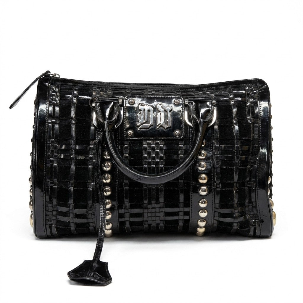 Versace Black Satchel Handbag