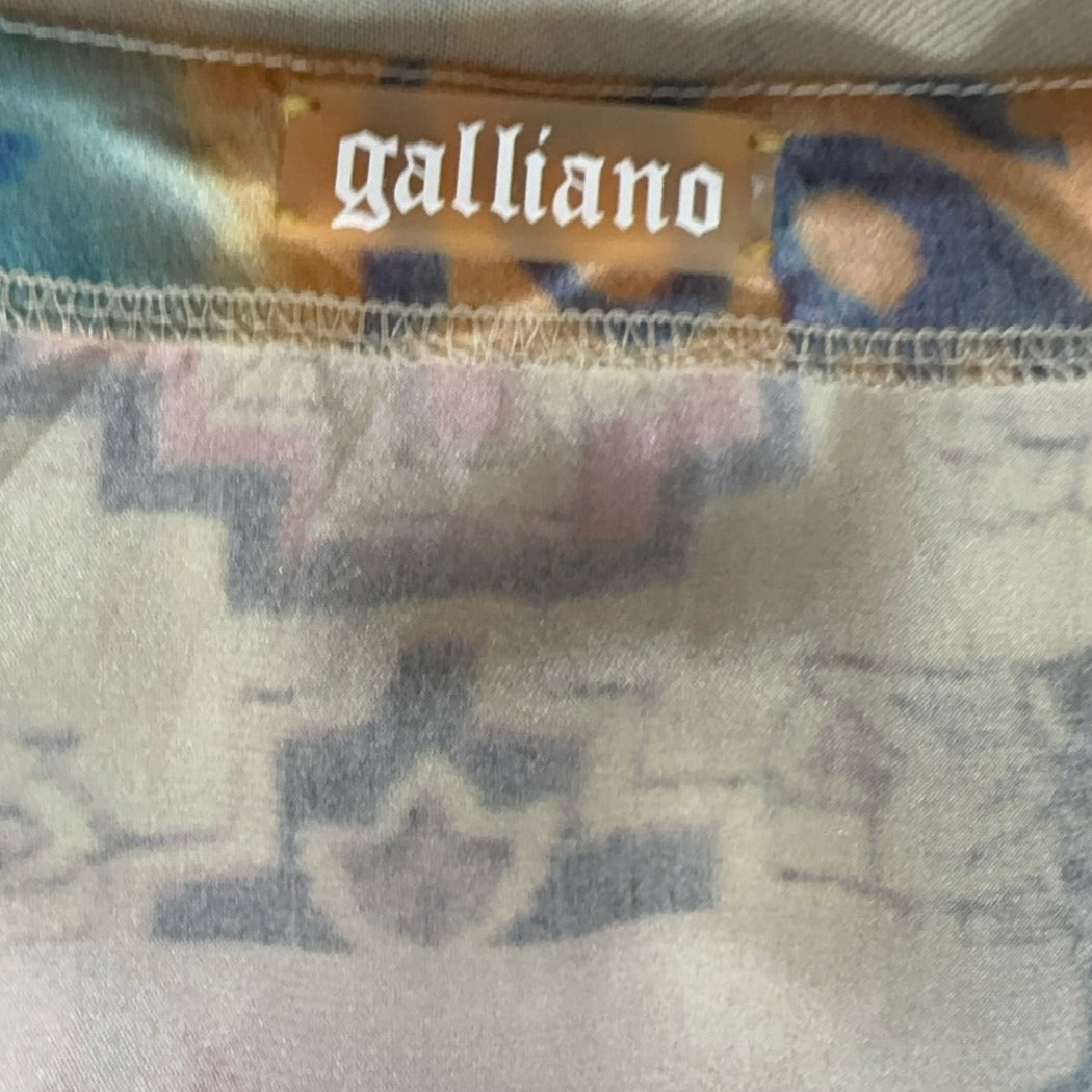 Galliano Print Dress