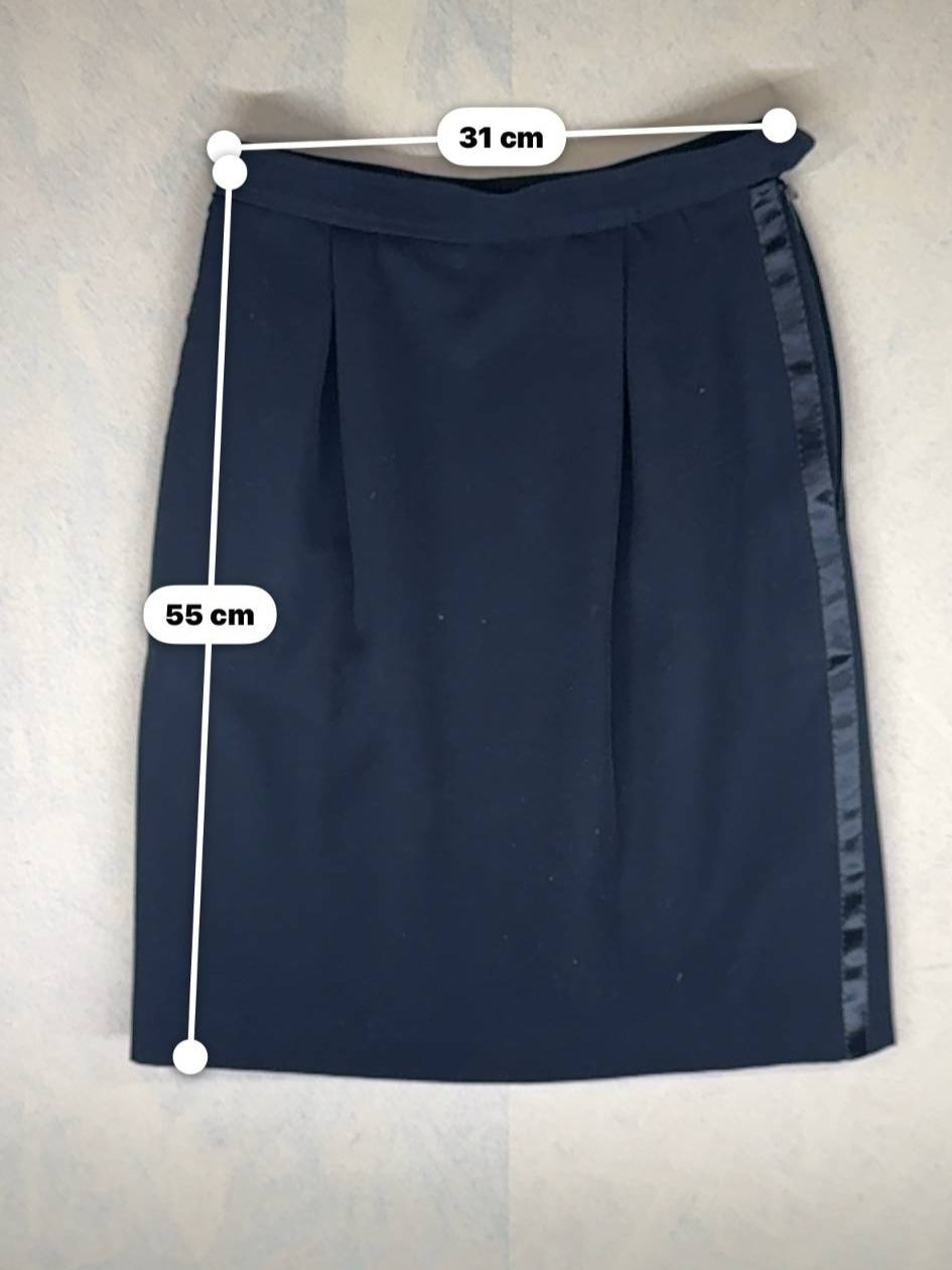 Yves Saint Laurent Navy Skirt — FR 38
