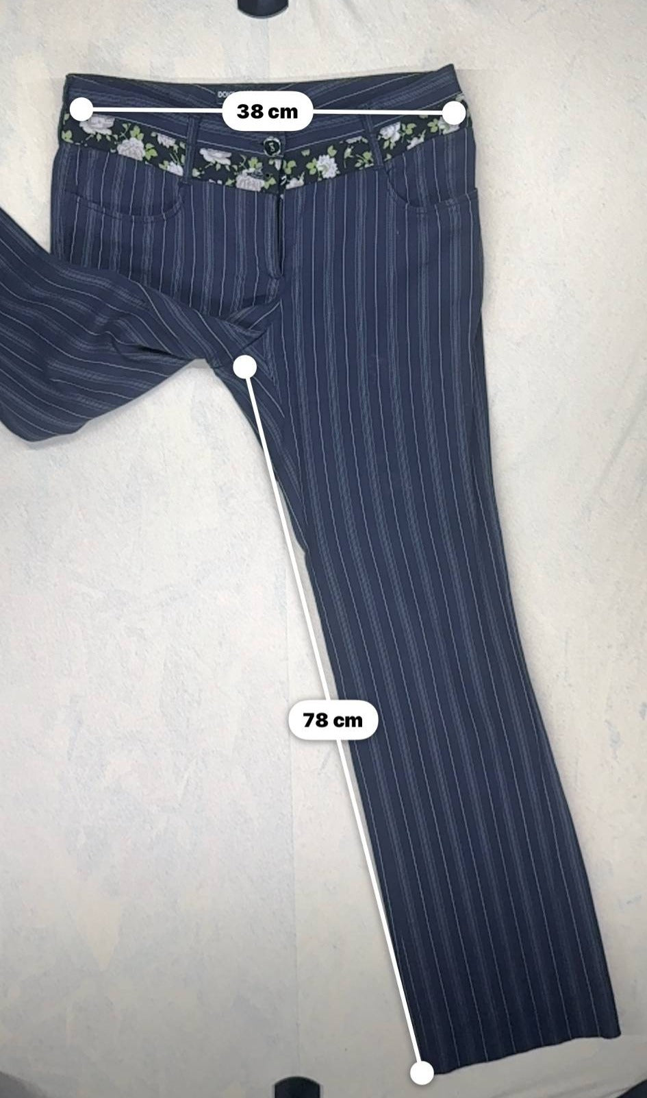 Dolce & Gabbana Charcoal Grey Pinstripe Trousers — M